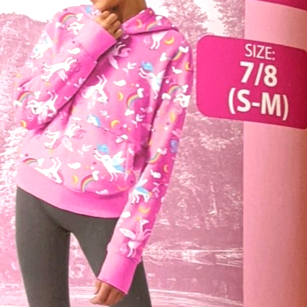 Steven Apparel Girls Pullover Sweatshirt Hoodie Girl Size 7/8 SMALL/MEDIUM NWT